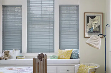 Windows with Aluminum Blinds